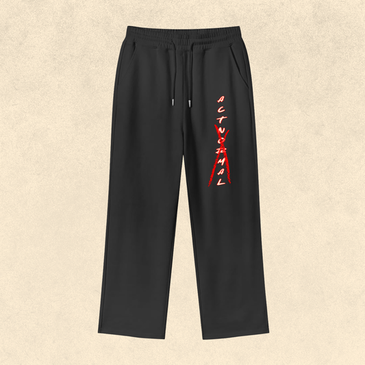 Loose Fit Fleece Straight Leg Pants